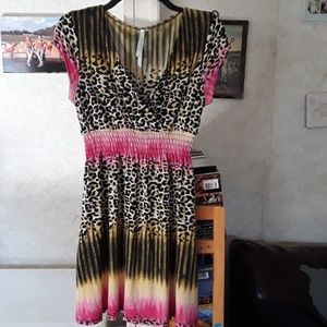 Animal print tunic dress